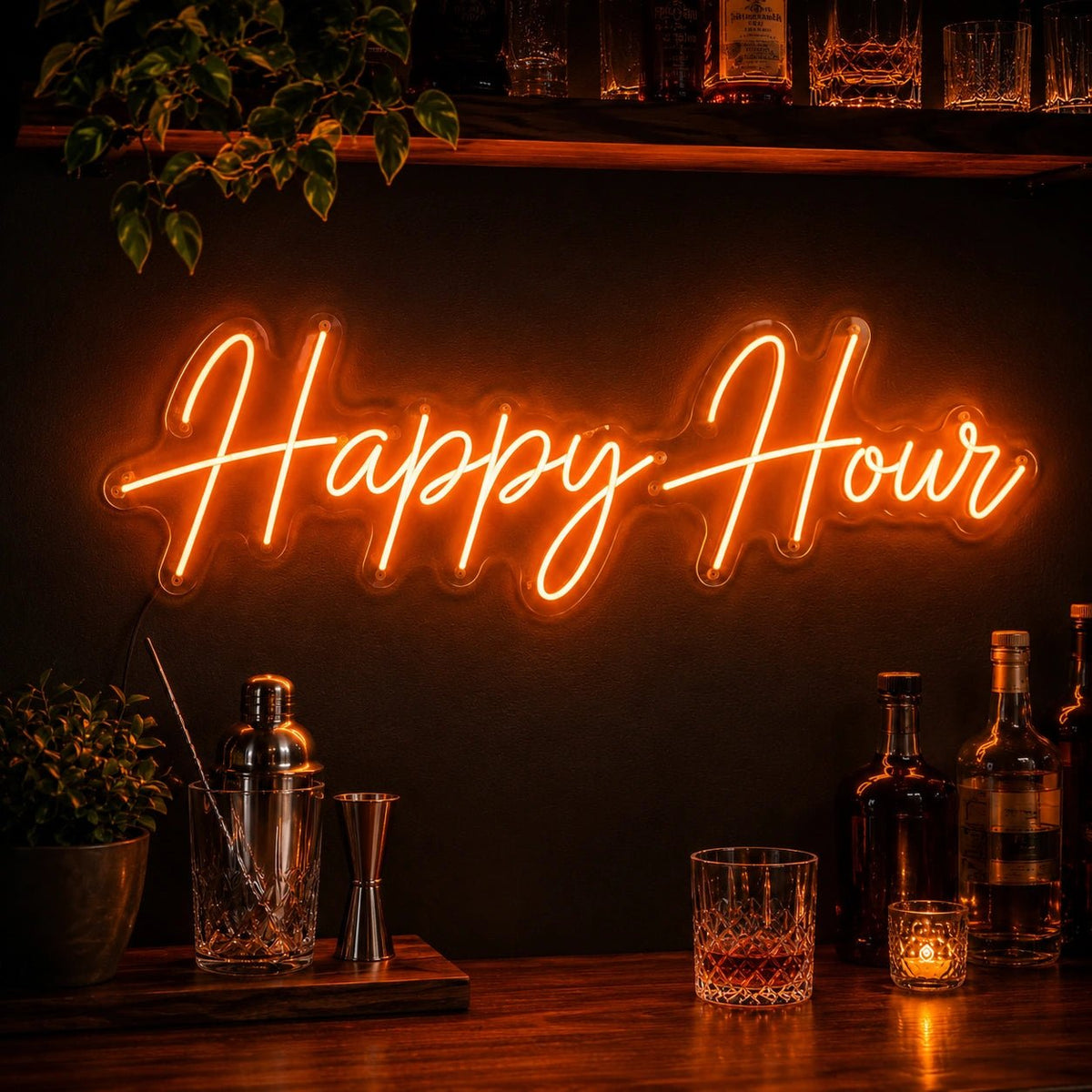 Happy Hour Man Cave LED Neon Sign - Shineneon