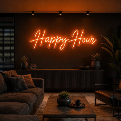 Happy Hour Man Cave LED Neon Sign - Shineneon