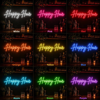 Happy Hour Man Cave LED Neon Sign - Shineneon