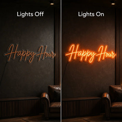 Happy Hour Man Cave LED Neon Sign - Shineneon