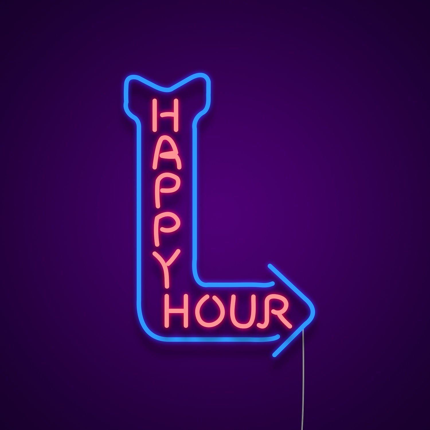 Happy Hour Neon Light Sign Led Neon Signs Wall Arts For Bars | Shineneon