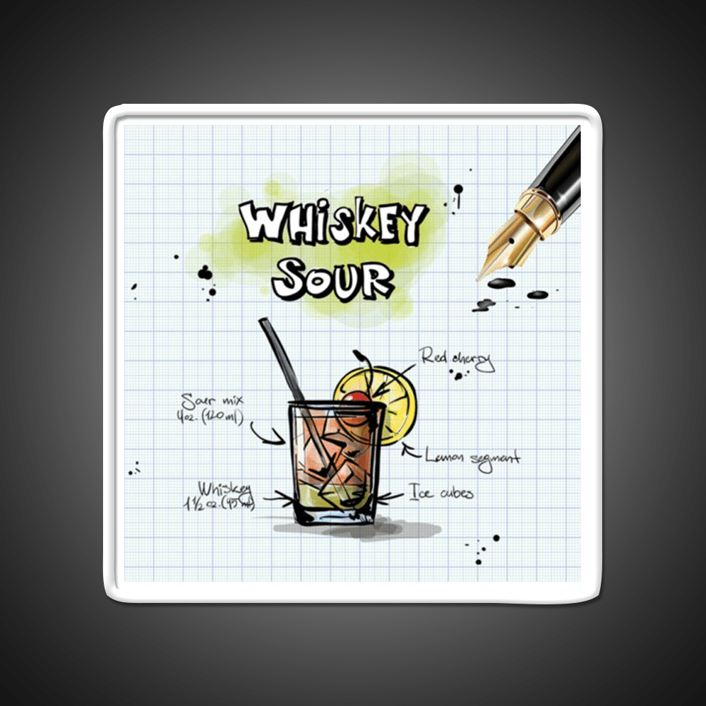 Happy Hour Recipe Whiskey Drink Bar Led Neon Sign Rgb Color - Shineneon