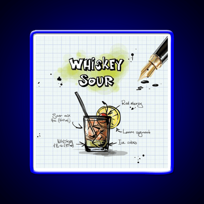 Happy Hour Recipe Whiskey Drink Bar Led Neon Sign Rgb Color - Shineneon