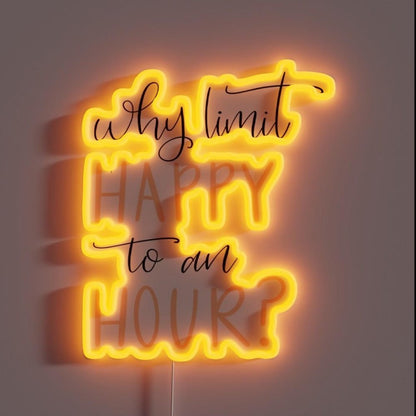 Happy Hour Rgb Led Neon Sign Bar Wall Decor - Shineneon