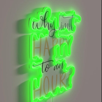Happy Hour Rgb Led Neon Sign Bar Wall Decor - Shineneon
