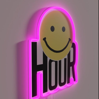 Happy Hour Rgb Led Neon Sign Restaurant Wall Art - Shineneon