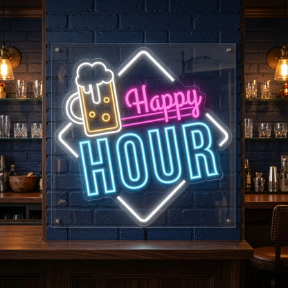 Happy Hour Room Decor LED Neon Sign - 02 High-Converting Product Image