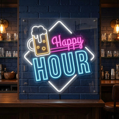 Happy Hour Room Decor LED Neon Sign - Shineneon
