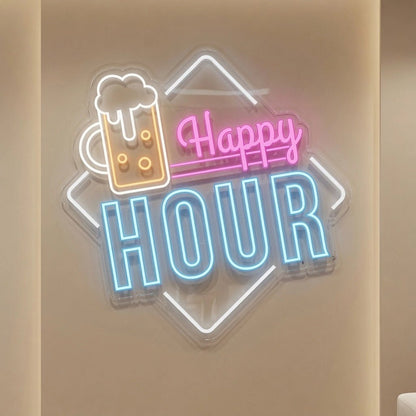 Happy Hour Room Decor LED Neon Sign - Shineneon