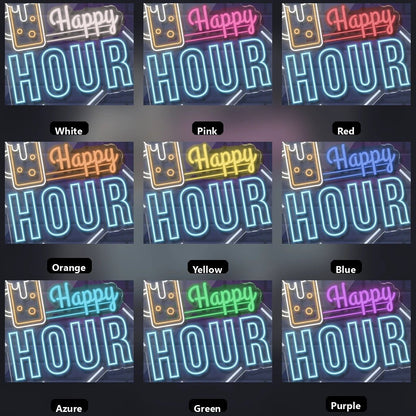 Happy Hour Room Decor LED Neon Sign - Shineneon