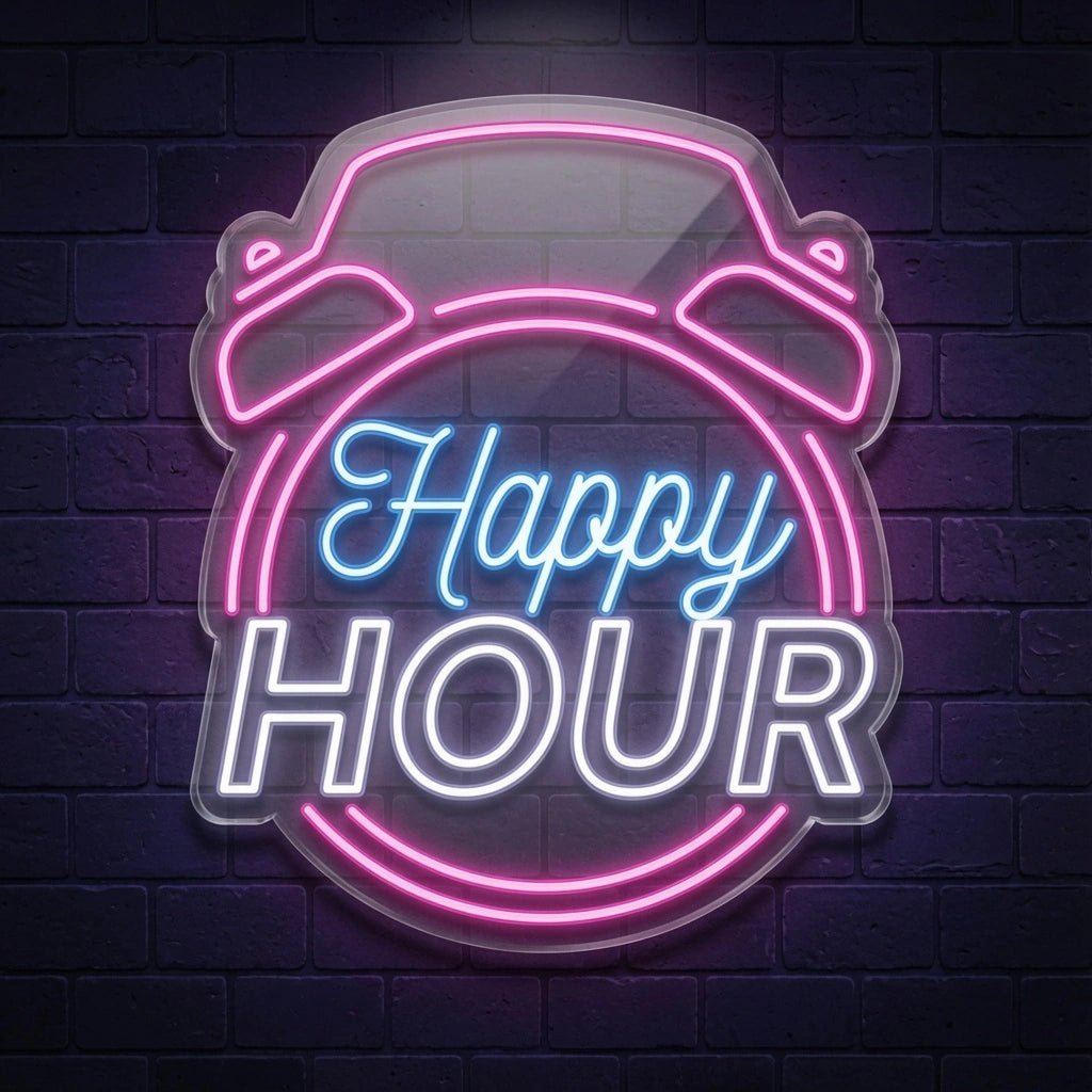 Happy Hour Wall Decor LED Neon Sign Wall Neon Sign - Shineneon