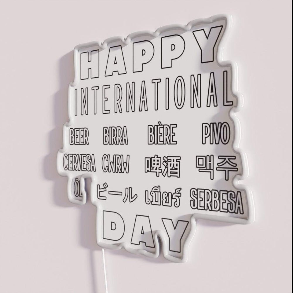 Happy International Beer Day Rgb Led Neon Sign - Shineneon