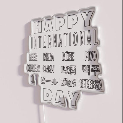 Happy International Beer Day Rgb Led Neon Sign - Shineneon