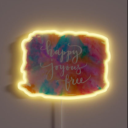Happy Joyous Free Rgb Led Neon Sign - Shineneon
