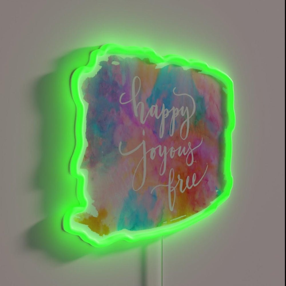 Happy Joyous Free Rgb Led Neon Sign - Shineneon