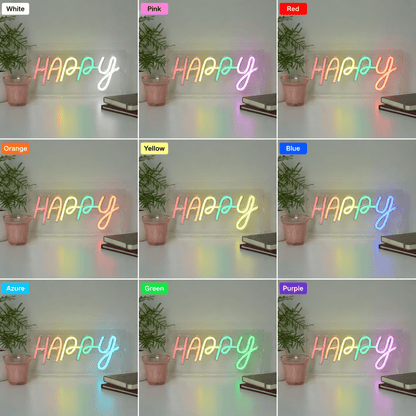 Happy LED Neon Sign Home Decor - Shineneon