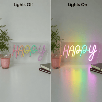 Happy LED Neon Sign Home Decor - Shineneon