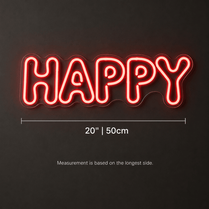 Happy LED Neon Sign Home Wall Art - Shineneon