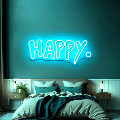 Happy Led Neon Signs For Wall Decor