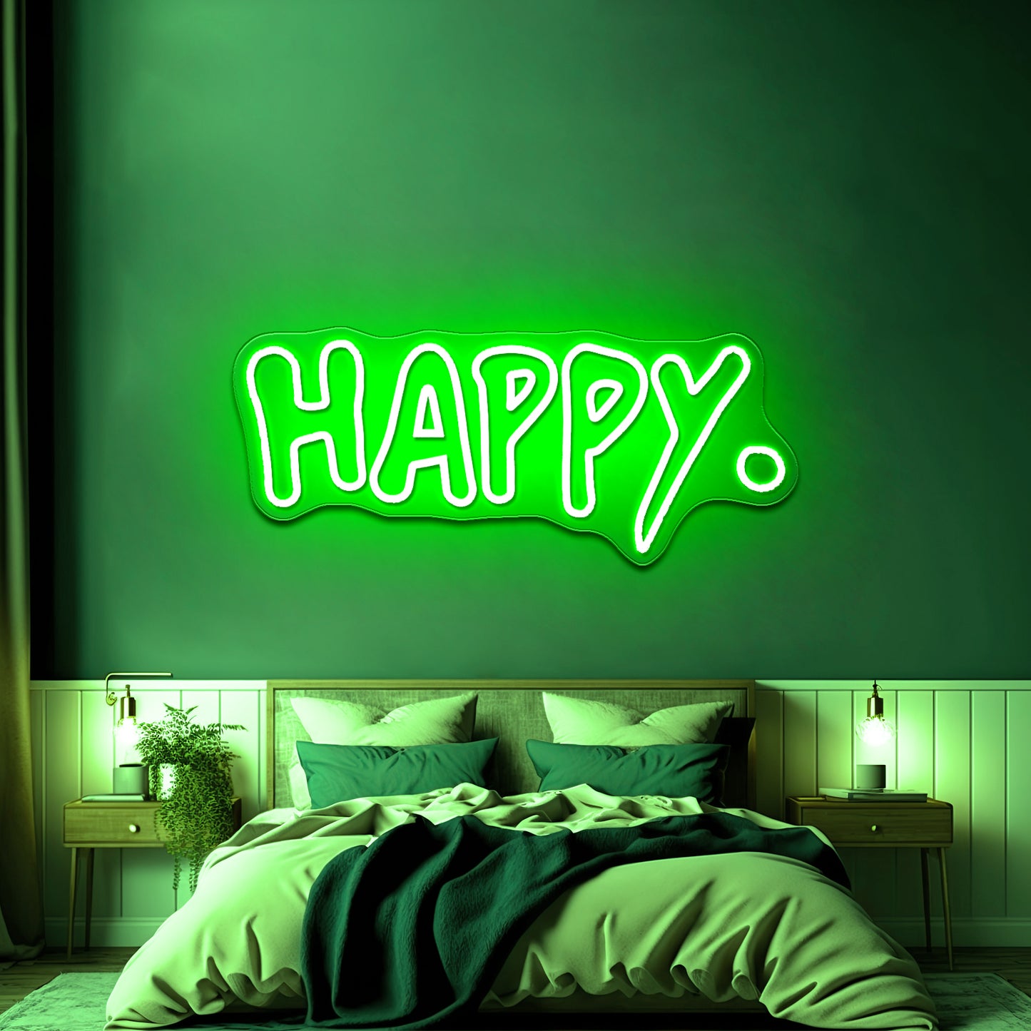 Happy Led Neon Signs For Wall Decor