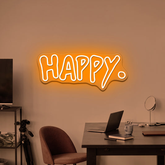 Happy Led Neon Signs For Wall Decor