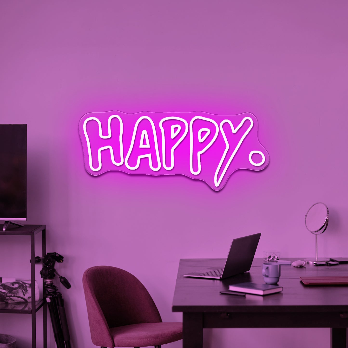 Happy Led Neon Signs For Wall Decor