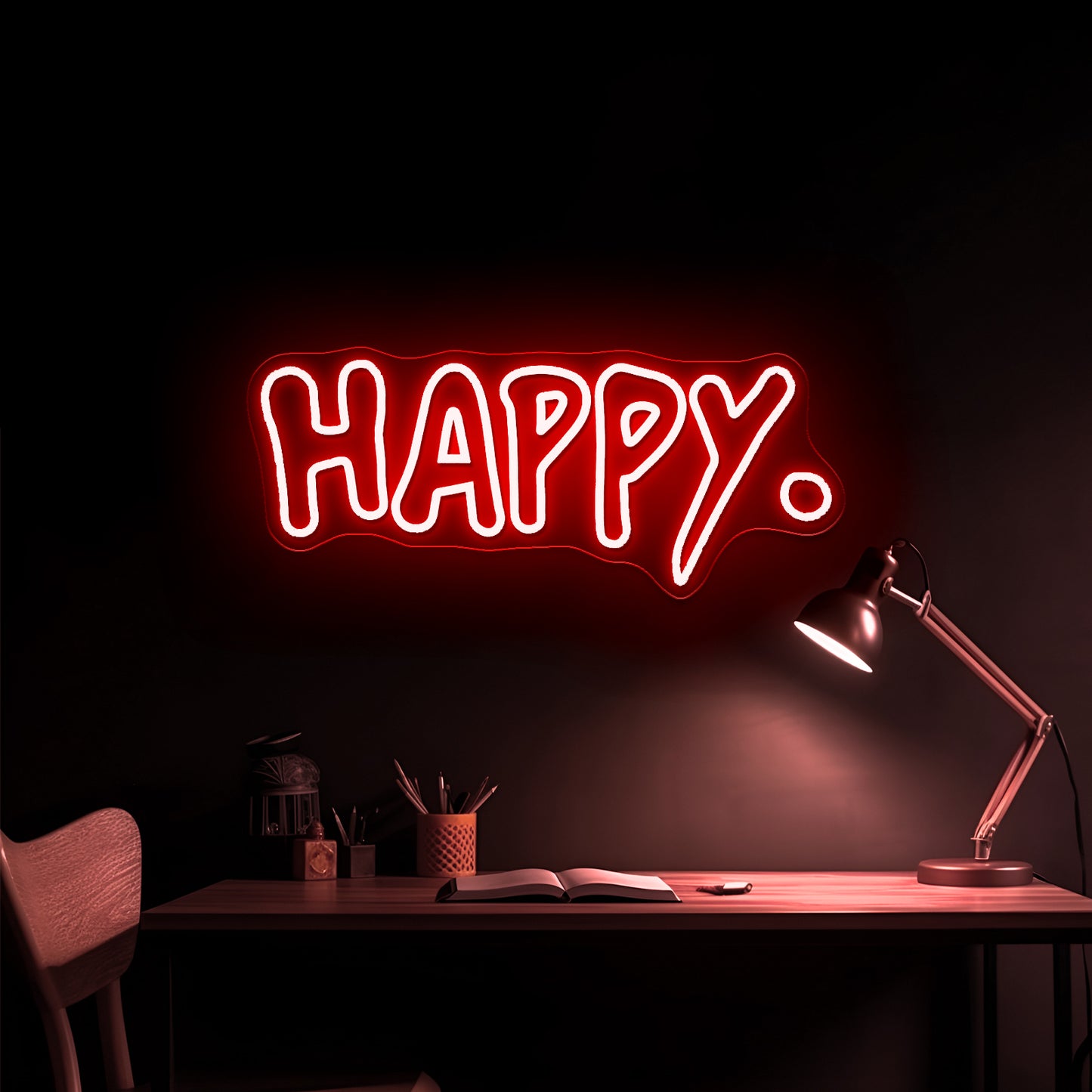 Happy Led Neon Signs For Wall Decor