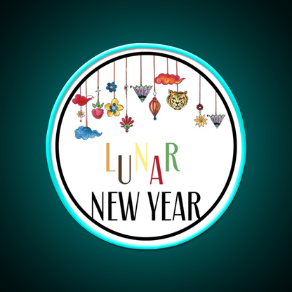 Happy Lunar New Year T Shirt Celebration Asian Cultural Led Neon Sign Rgb Color - Size and dimension reference