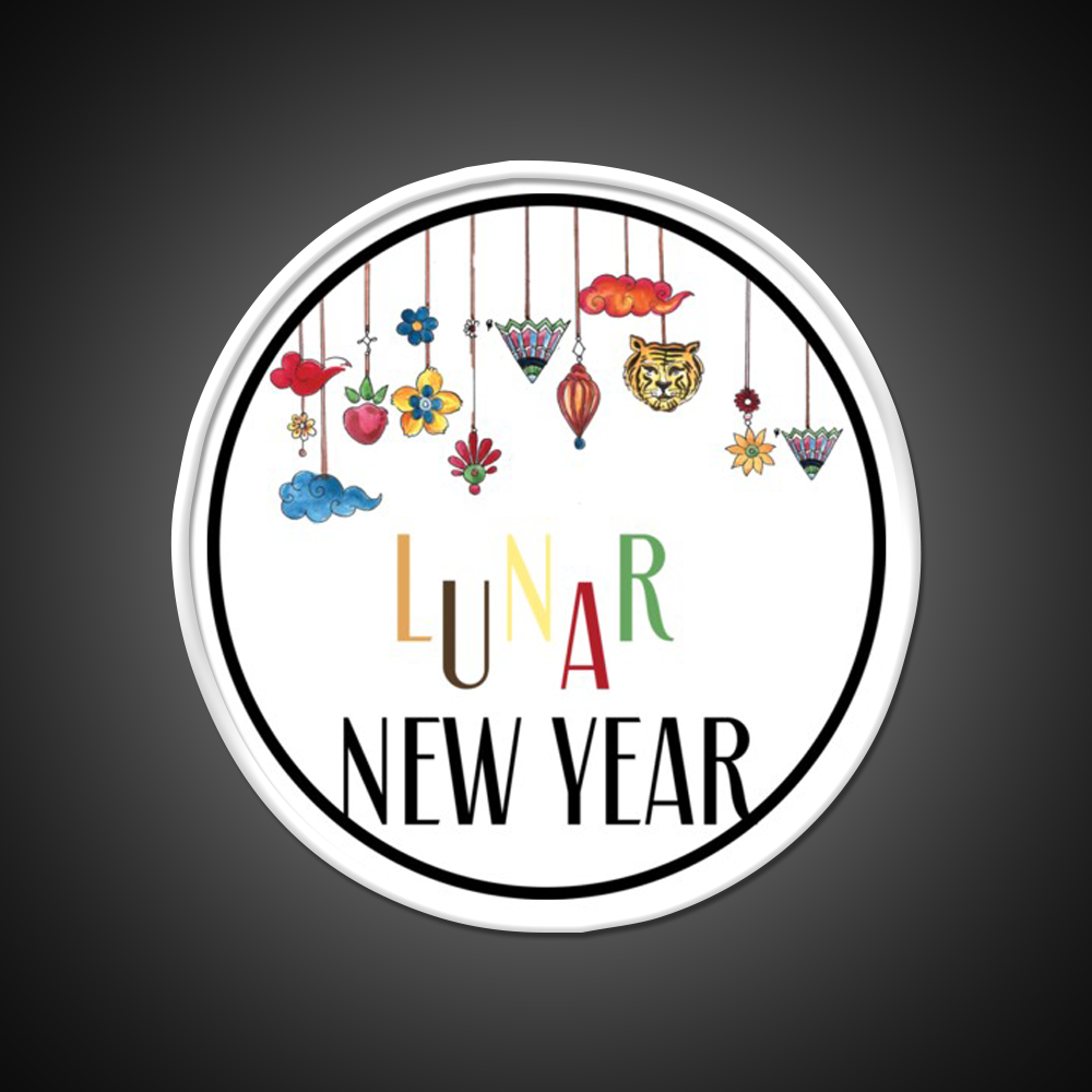 Happy Lunar New Year T Shirt Celebration Asian Cultural Led Neon Sign Rgb Color