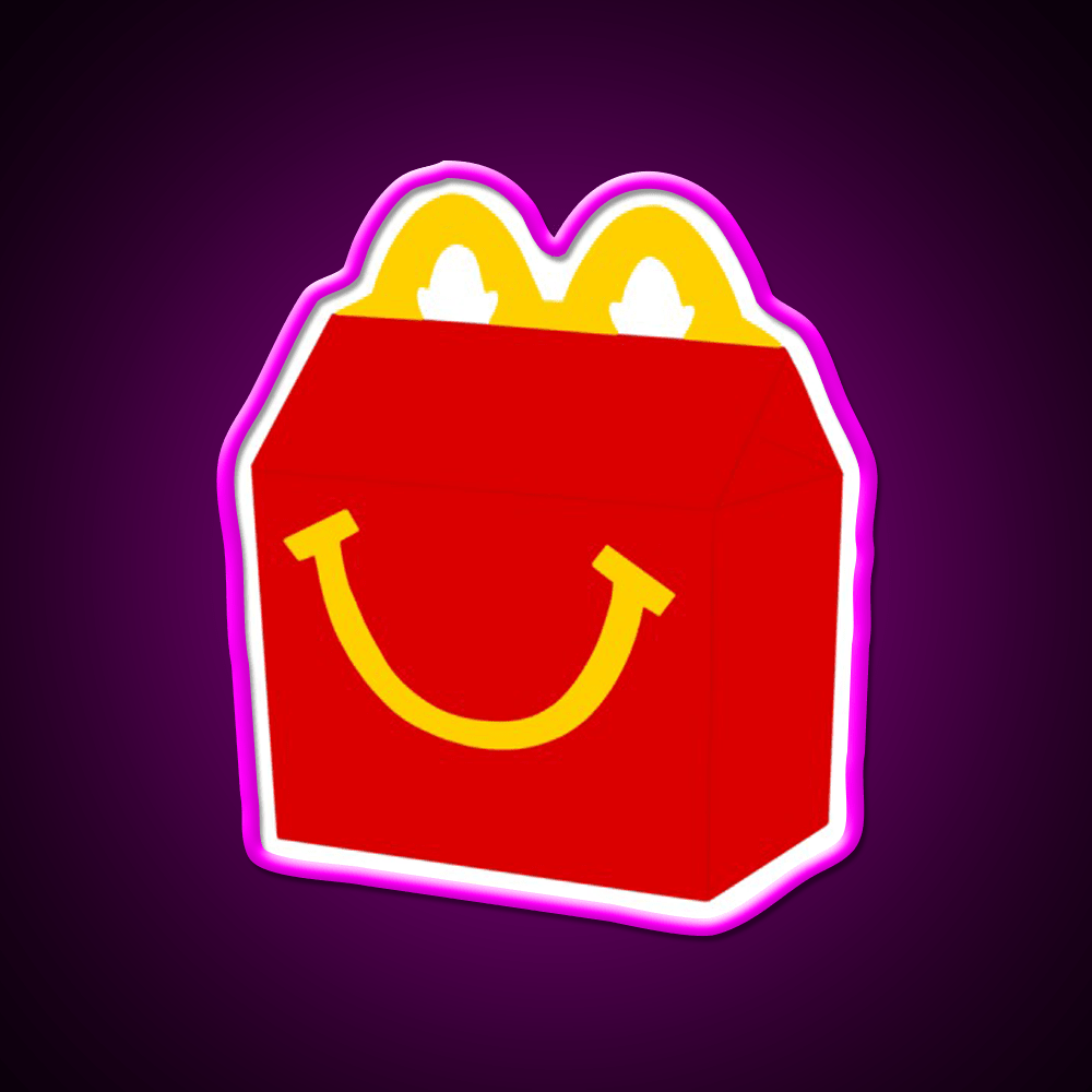 Happy Meal Fast Food Led Neon Sign For Burger Place Rgb Color - Shineneon