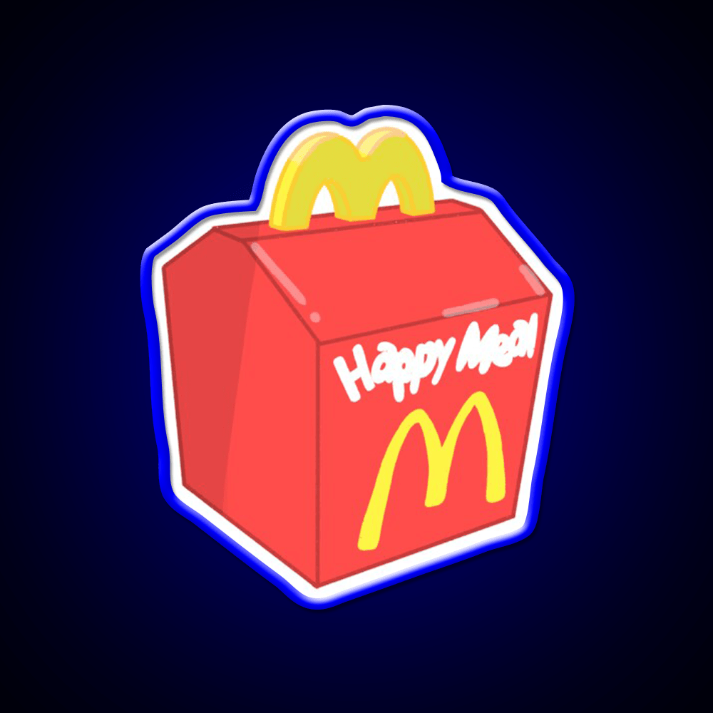Happy Meal Fast Food Led Neon Sign For Burger Place Wall Art Rgb Color - Shineneon
