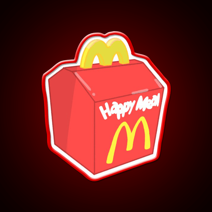 Happy Meal Fast Food Led Neon Sign For Burger Place Wall Art Rgb Color - Shineneon