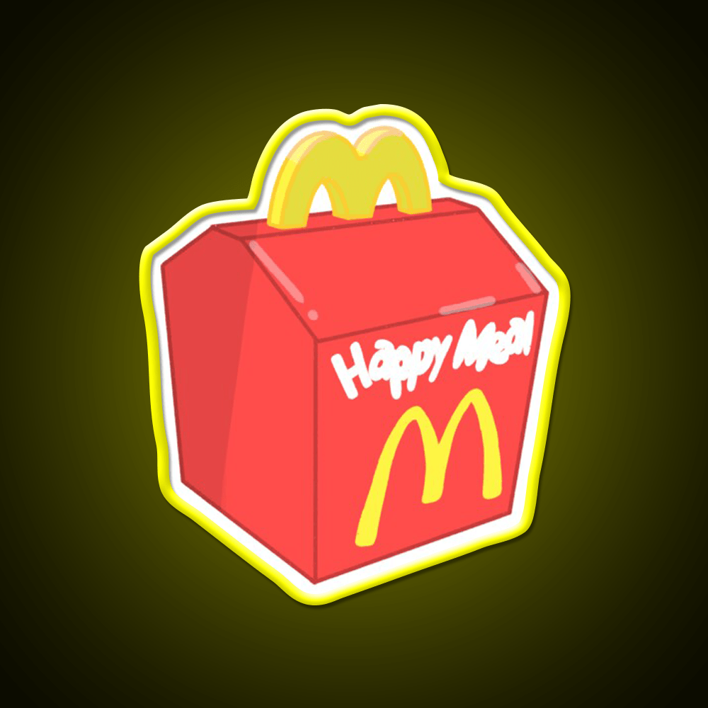 Happy Meal Fast Food Led Neon Sign For Burger Place Wall Art Rgb Color - Shineneon