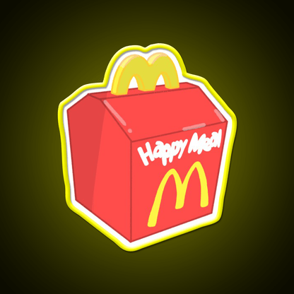 Happy Meal Fast Food Led Neon Sign For Burger Place Wall Art Rgb Color - Shineneon