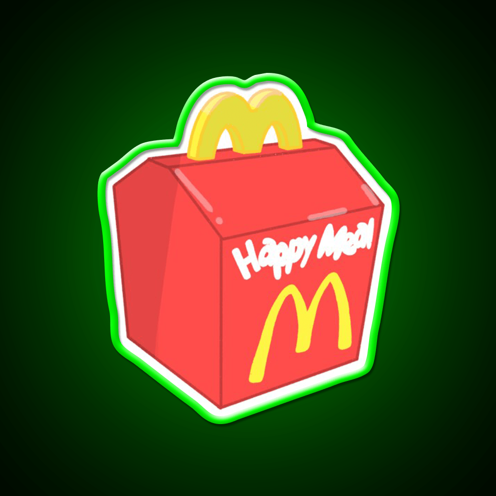 Happy Meal Fast Food Led Neon Sign For Burger Place Wall Art Rgb Color - Shineneon