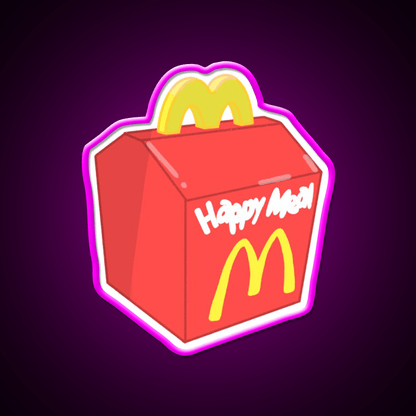 Happy Meal Fast Food Led Neon Sign For Burger Place Wall Art Rgb Color - Shineneon
