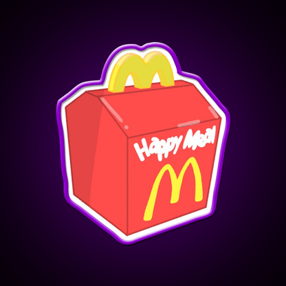 Happy Meal Fast Food Led Neon Sign For Burger Place Wall Art Rgb Color - Shineneon