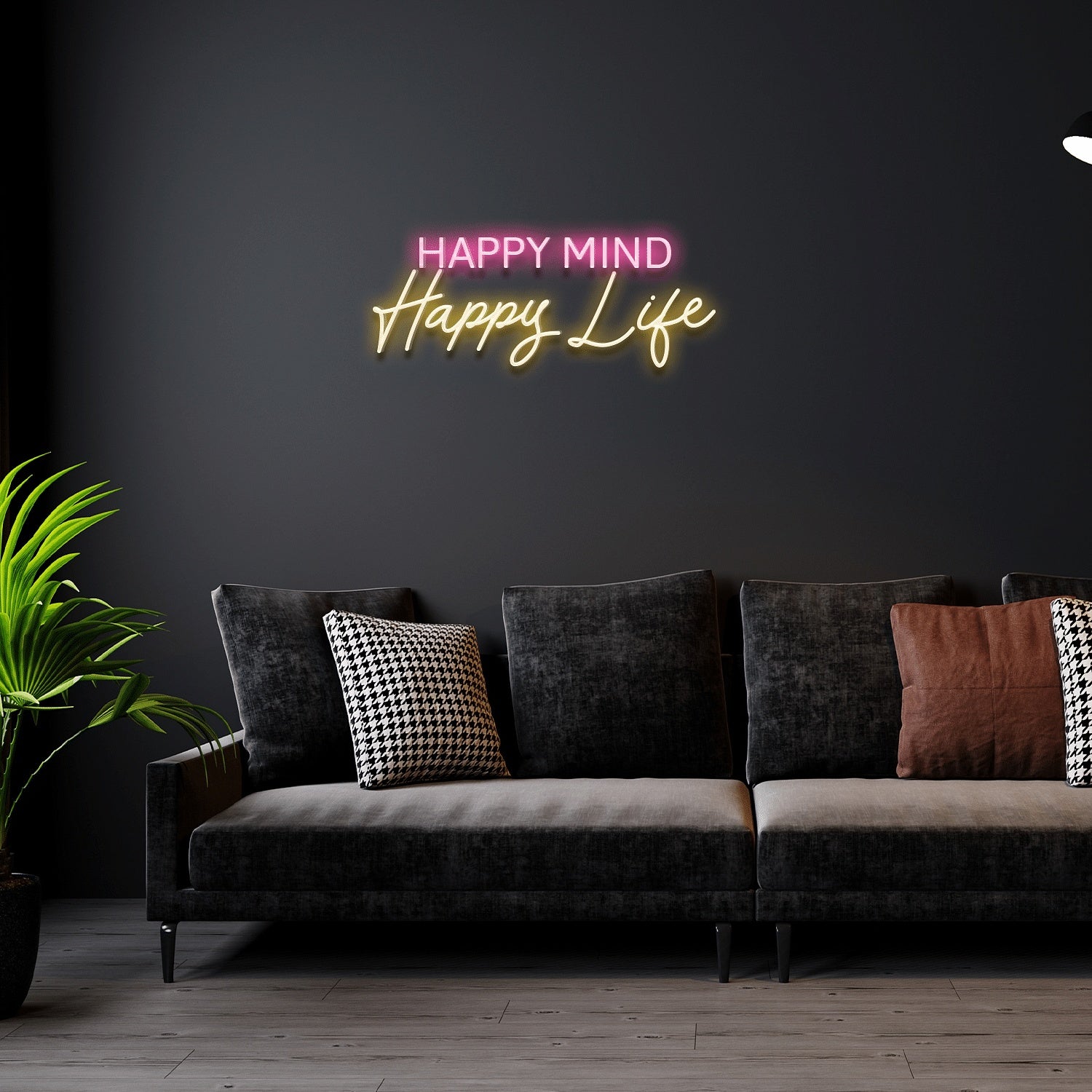 Happy Mind Happy Life Led Neon Signs Wall Art | Shineneon