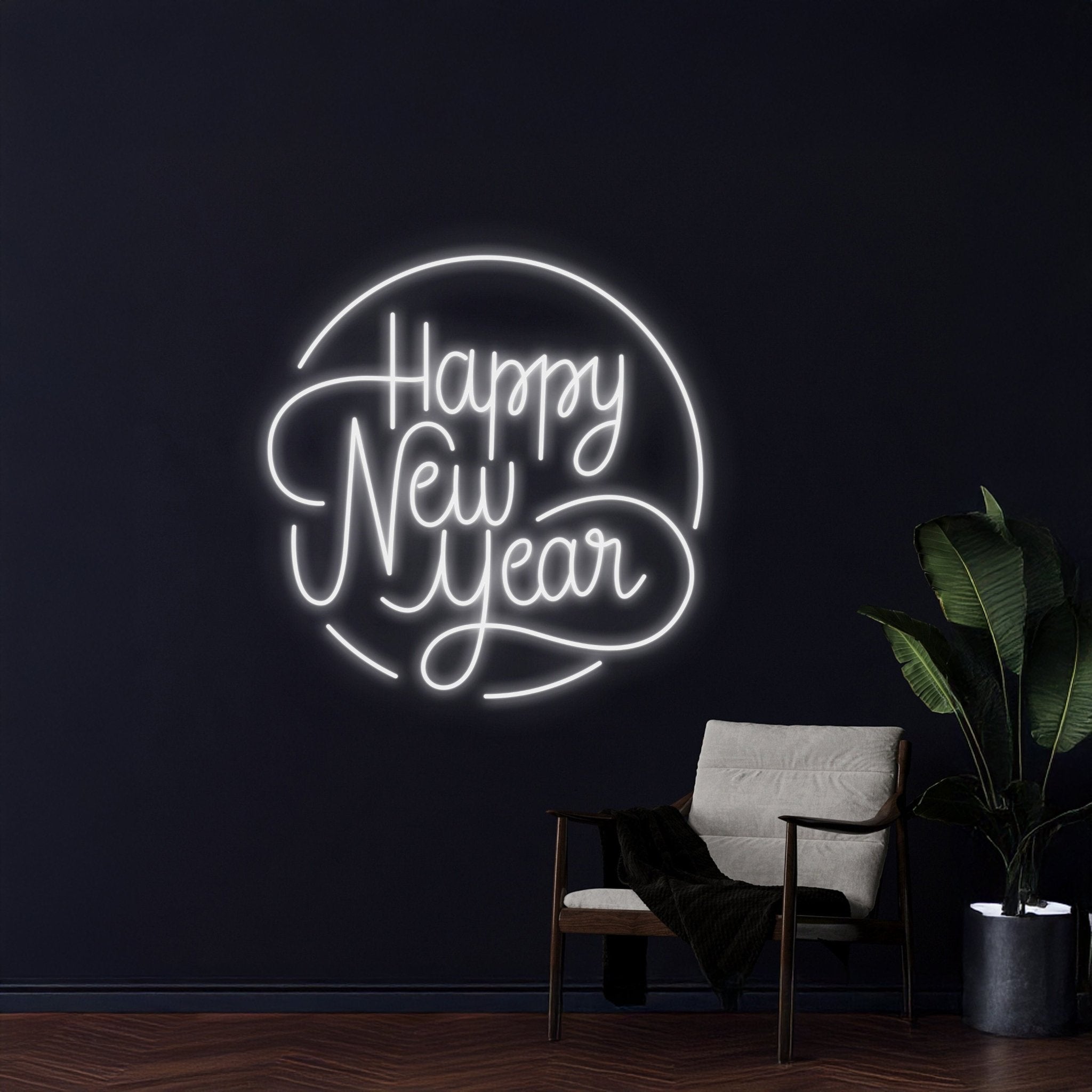 Happy New Year Led Sign Holiday Season Celebrate Room Wall Decor - Shineneon