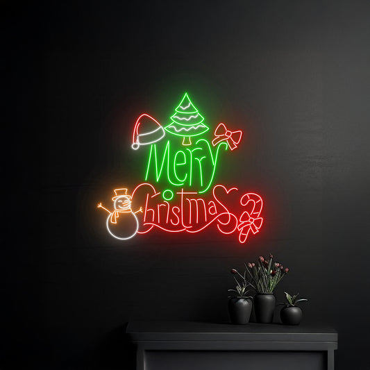 Happy New Year Neon Light Personalized Holiday Season Room Wall Art Decor