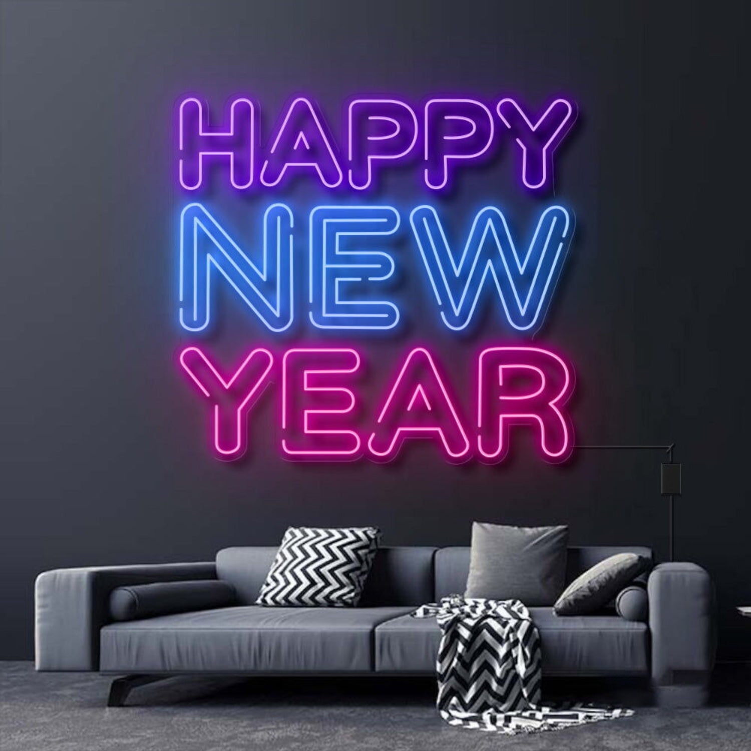 Happy New Year Neon Sign For Celebratory Spaces | Shineneon
