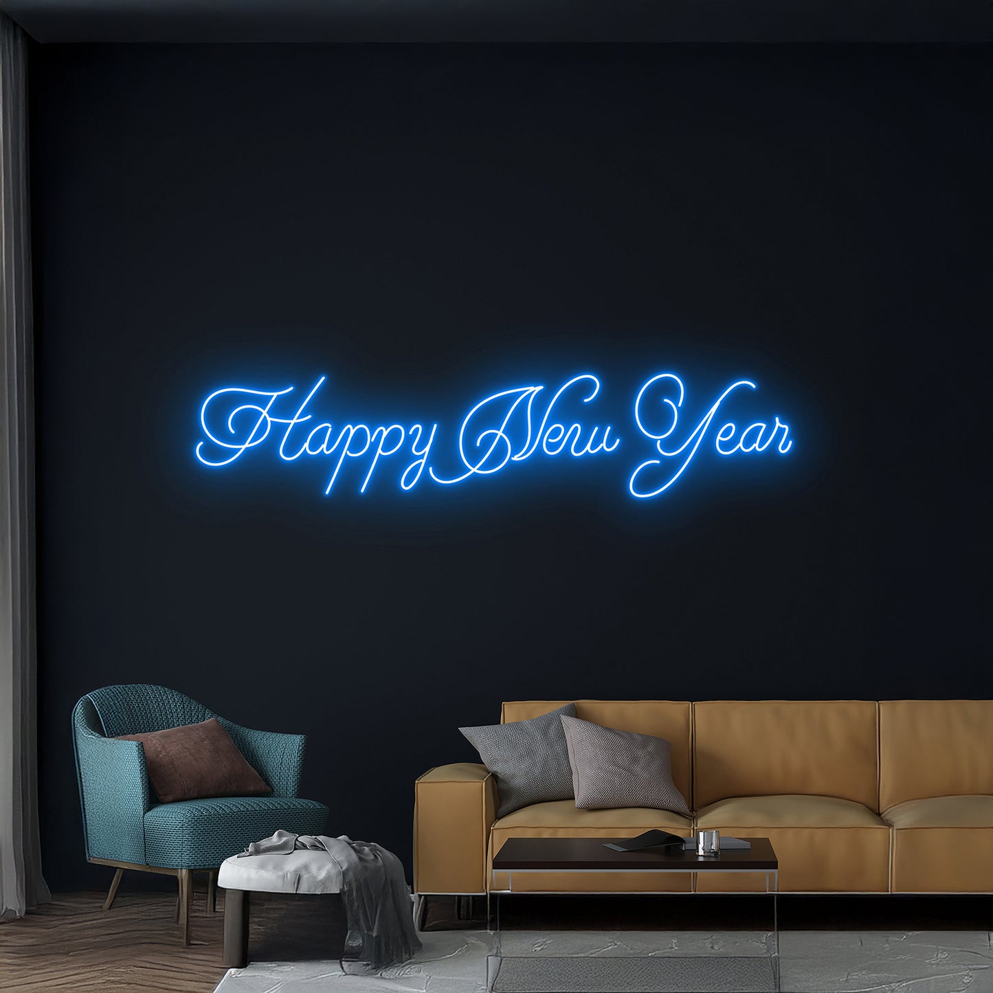 Happy New Year Neon Sign Holiday Season Celebrate Room Wall Decor