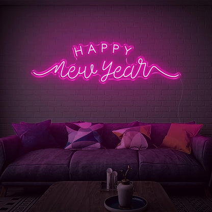 Happy New Year Red Led Neon Sign Festive Indoor Home Decor | Shineneon