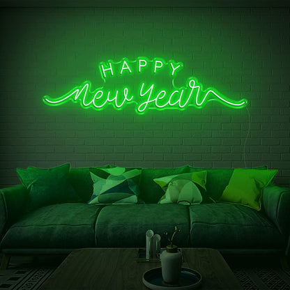 Happy New Year Red Led Neon Sign Festive Indoor Home Decor | Shineneon