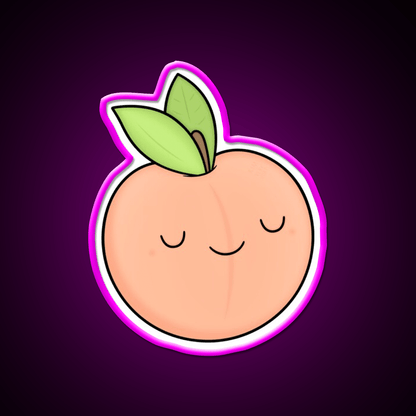 Happy Peach Snack Food Led Neon Sign Rgb Color - Shineneon