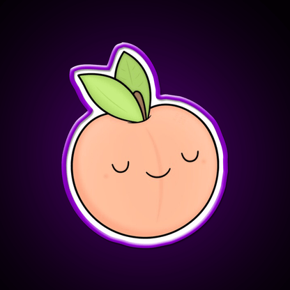 Happy Peach Snack Food Led Neon Sign Rgb Color - Shineneon