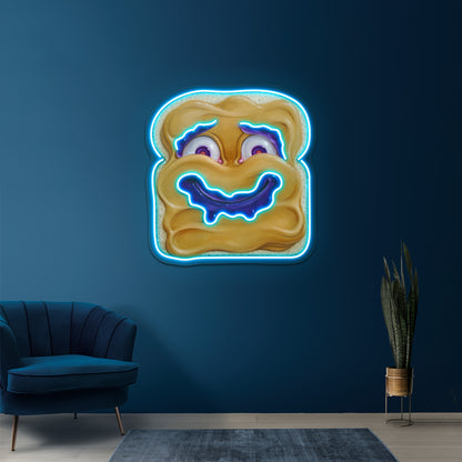 Happy Peanut Butter Artwork Large Neon Signs