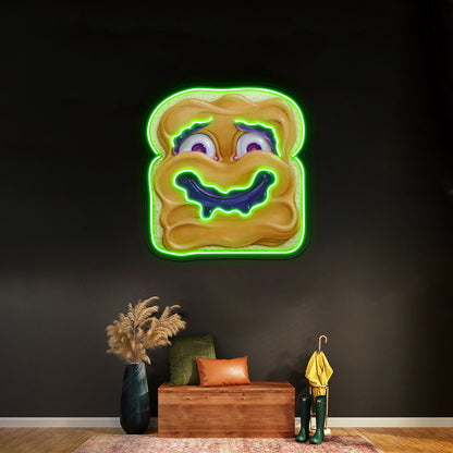 Happy Peanut Butter Artwork Large Neon Signs