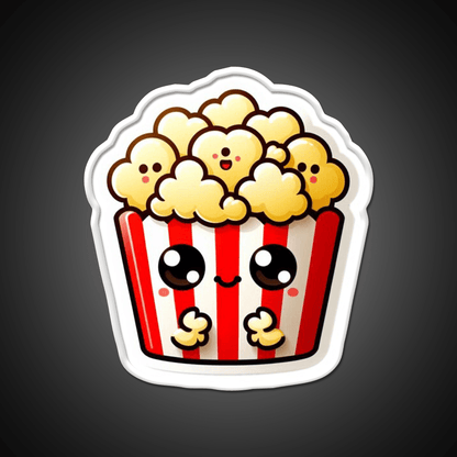 Happy Popcorn Snack Food Led Neon Sign For Snack Room Rgb Color - Shineneon