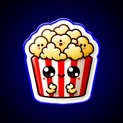 Happy Popcorn Snack Food Led Neon Sign For Snack Room Rgb Color - Shineneon